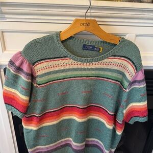 Ralph Lauren Multicolor Striped Knit Sweater-Sunset Colors-BEAUTIFUL